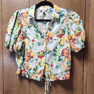LC Lauren Conrad Multicolor Floral Top